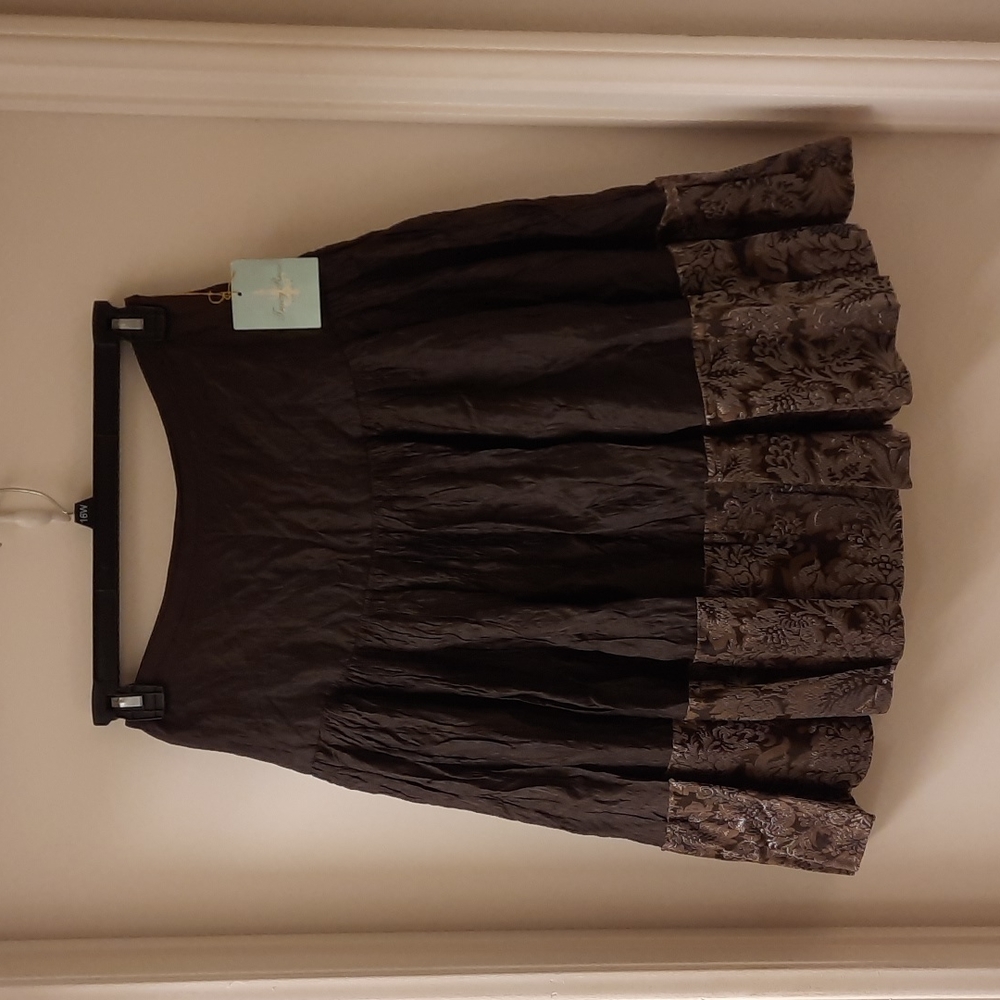 NWT, Tracy Reese New York Teak Crinkle Skirt
